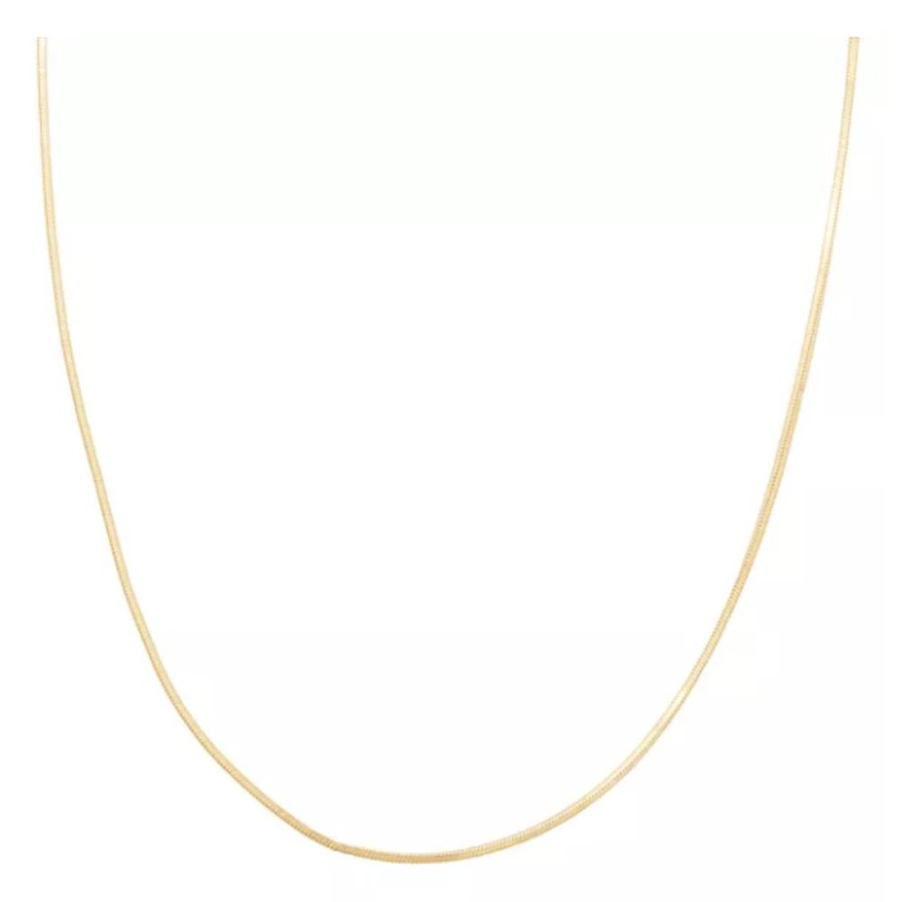 NWT 24k Gold Over Silver Snake Chain Necklace 24"
